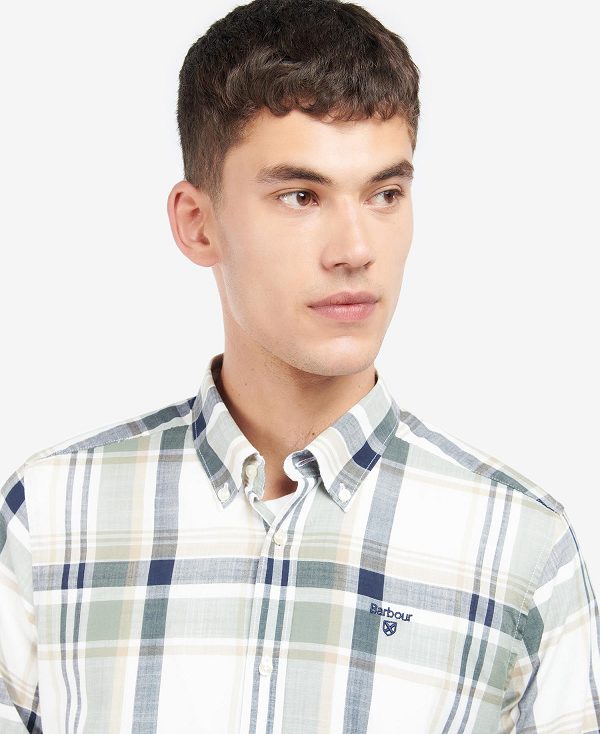 Barbour Kidd Tailored Short-sleeved Shirt Olivengrøn | BABO87610