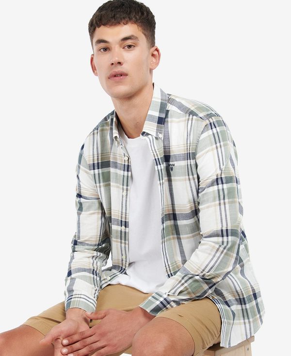 Barbour Kidd Tailored Short-sleeved Shirt Olivengrøn | BABO87610