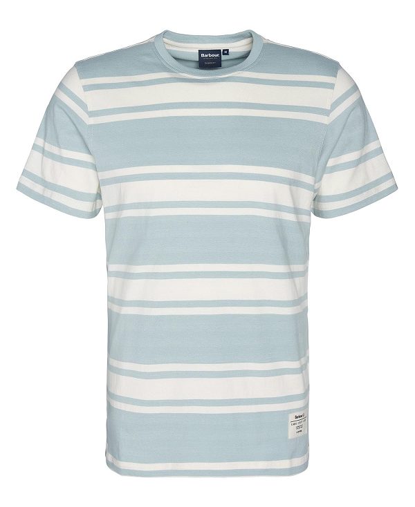 Barbour Kilton Striped T-shirt Blå | BABO88358