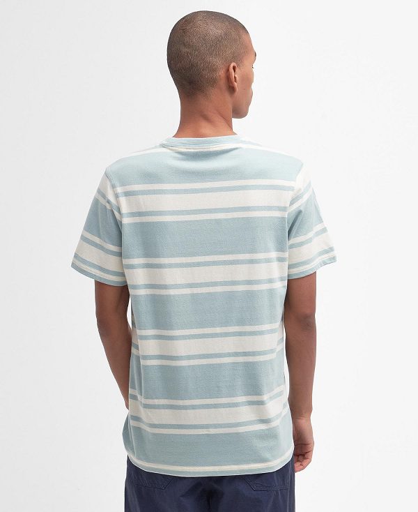 Barbour Kilton Striped T-shirt Blå | BABO88358