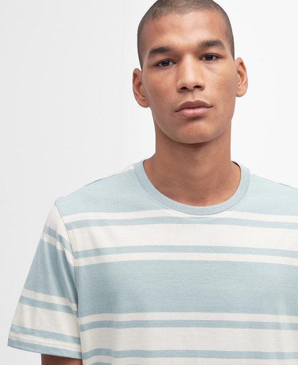 Barbour Kilton Striped T-shirt Blå | BABO88358