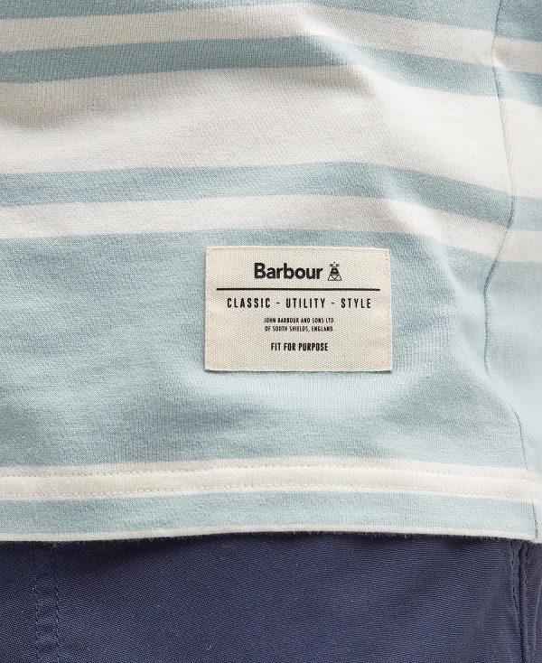 Barbour Kilton Striped T-shirt Blå | BABO88358