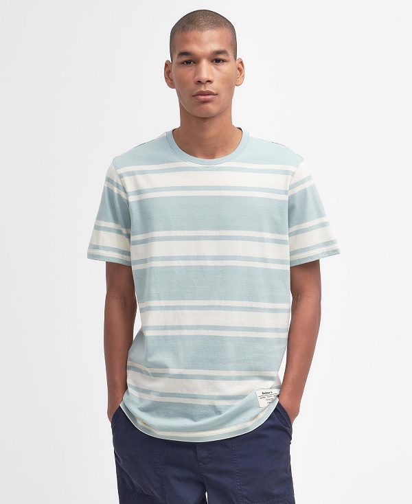 Barbour Kilton Striped T-shirt Blå | BABO88358