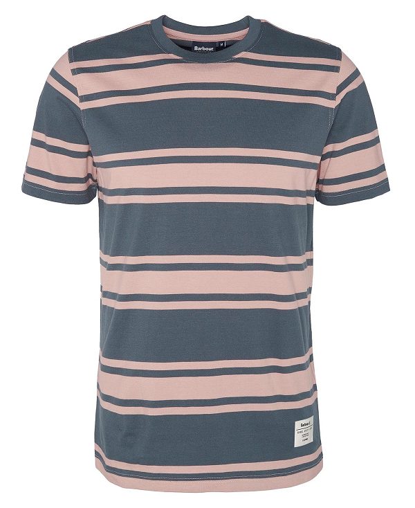 Barbour Kilton Striped T-shirt Blå | BABO88373