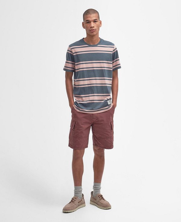 Barbour Kilton Striped T-shirt Blå | BABO88373