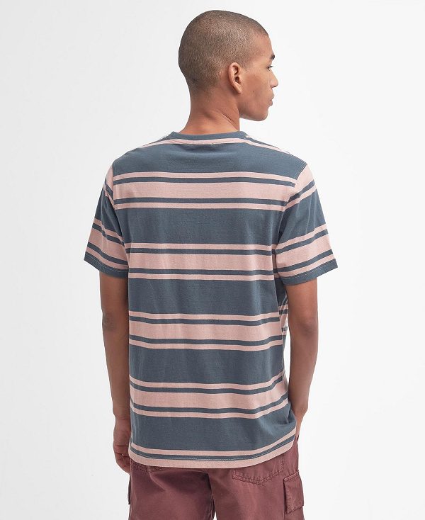 Barbour Kilton Striped T-shirt Blå | BABO88373