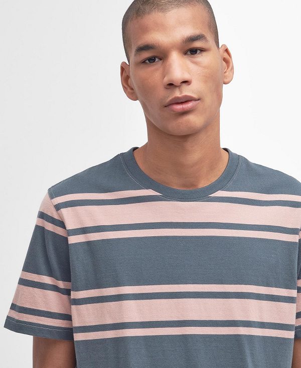 Barbour Kilton Striped T-shirt Blå | BABO88373