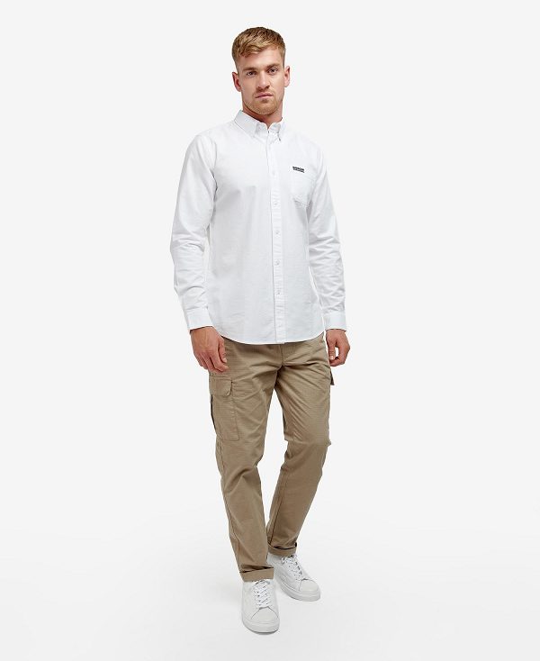 Barbour Kinetic Tailored Long-sleeved Shirt Hvide | BABO87645