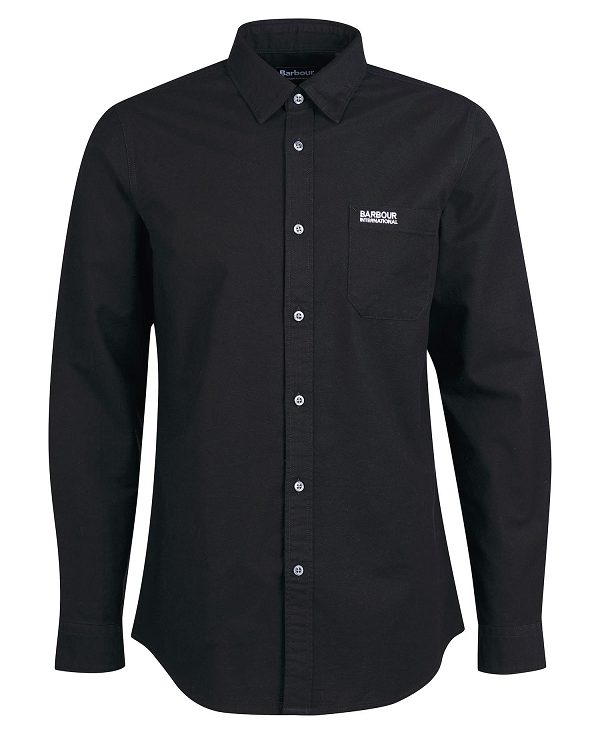 Barbour Kinetic Tailored Long-sleeved Shirt Sort | BABO87649