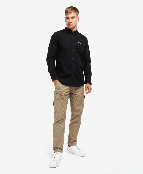 Barbour Kinetic Tailored Long-sleeved Shirt Sort | BABO87649