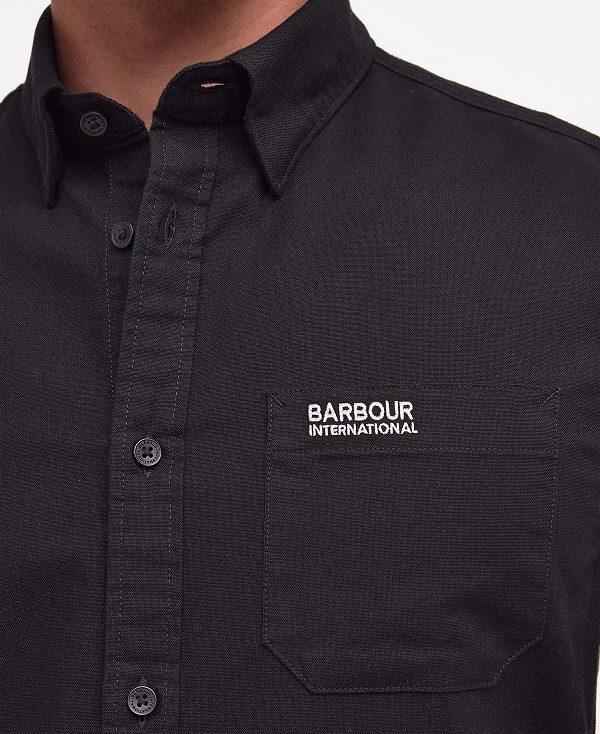 Barbour Kinetic Tailored Short-sleeved Shirt Sort | BABO87752