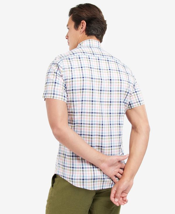 Barbour Kinson Tailored Short-sleeved Shirt Lyserød | BABO87607