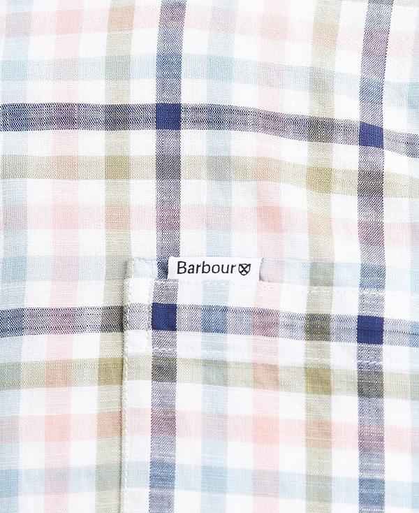 Barbour Kinson Tailored Short-sleeved Shirt Lyserød | BABO87607