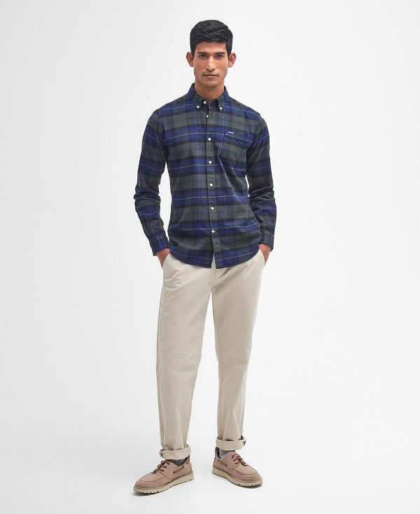 Barbour Kyeloch Tailored Fit Shirt Mørkeblå | BABO87827