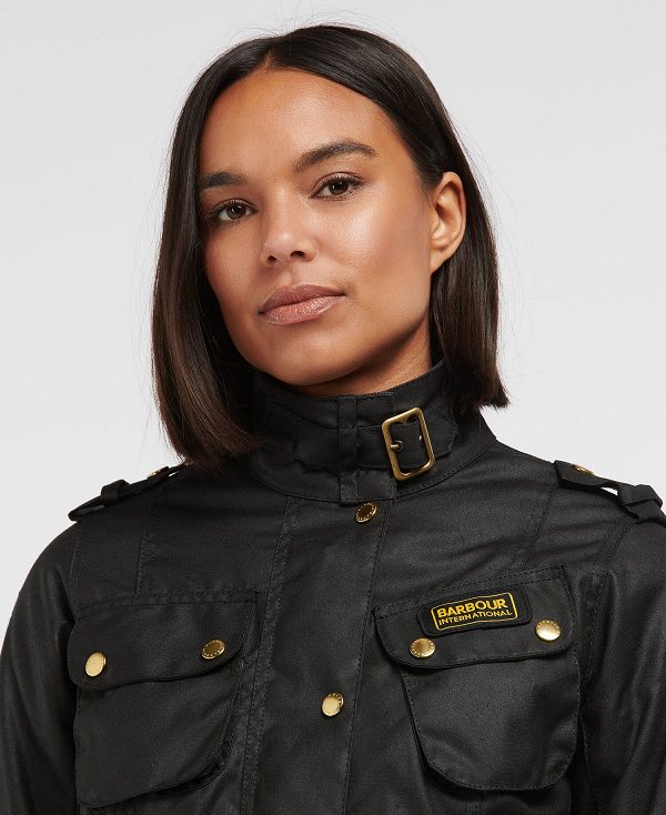 Barbour Ladies International Waxed Jacket Sort | BABO89180