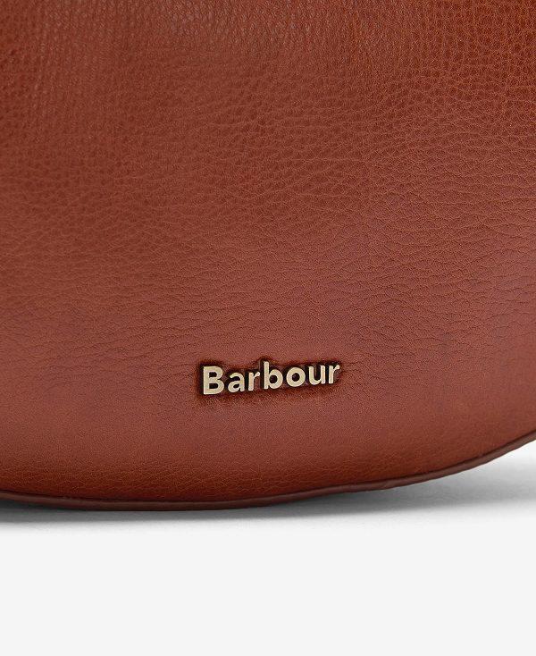 Barbour Laire Leather Half-moon Bag Brune | BABO89989