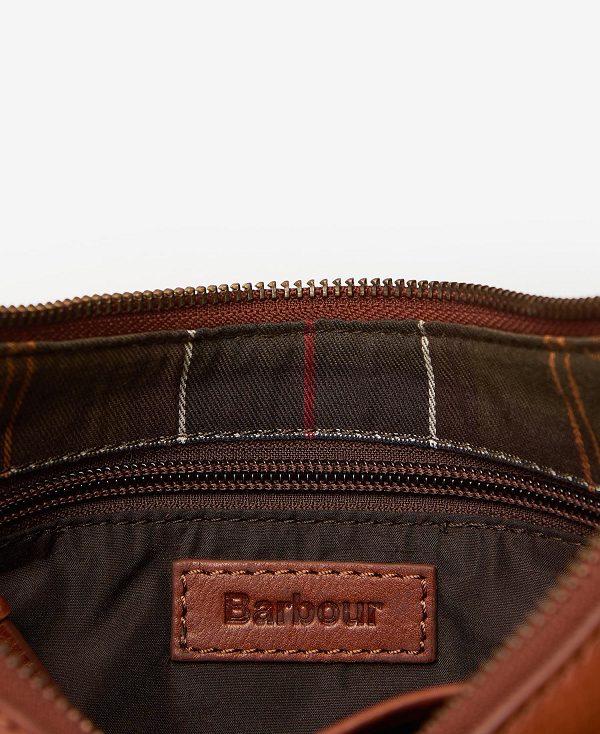 Barbour Laire Leather Half-moon Bag Brune | BABO89989