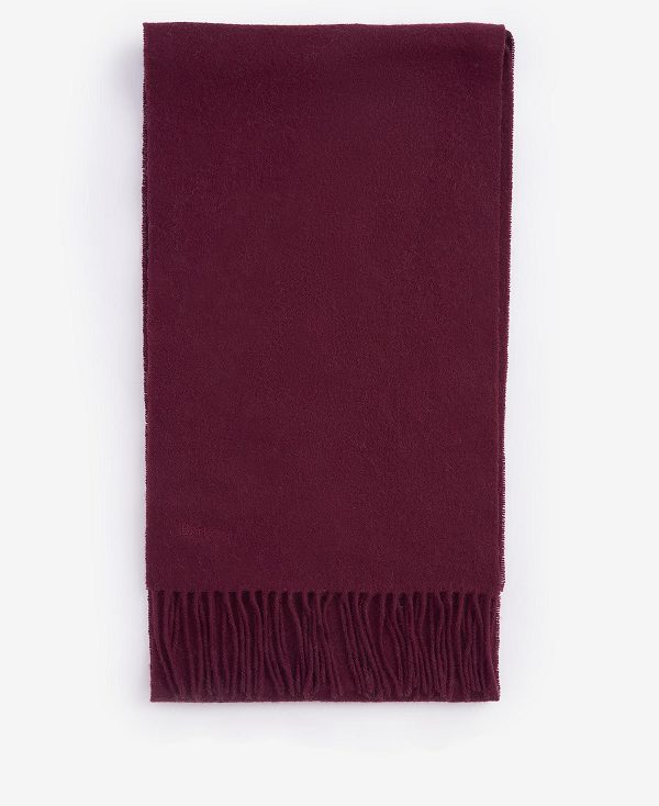 Barbour Lambswool Woven Scarf Bordeaux | BABO90112