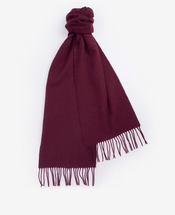 Barbour Lambswool Woven Scarf Bordeaux | BABO90112