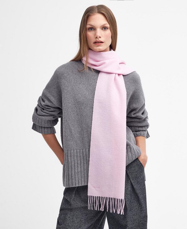 Barbour Lambswool Woven Scarf Lyserød | BABO90113