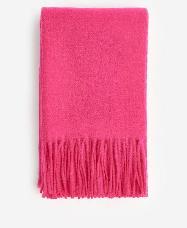 Barbour Lambswool Woven Scarf Lyserød | BABO90114