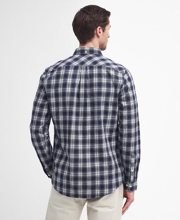 Barbour Lanark Tailored Long-sleeved Shirt Blå | BABO87821