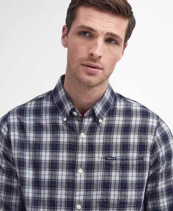 Barbour Lanark Tailored Long-sleeved Shirt Blå | BABO87821