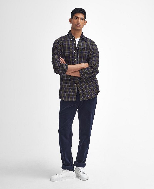 Barbour Lanark Tailored Long-sleeved Shirt Flerfarvede | BABO87843