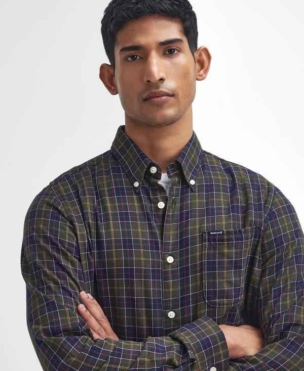 Barbour Lanark Tailored Long-sleeved Shirt Flerfarvede | BABO87843