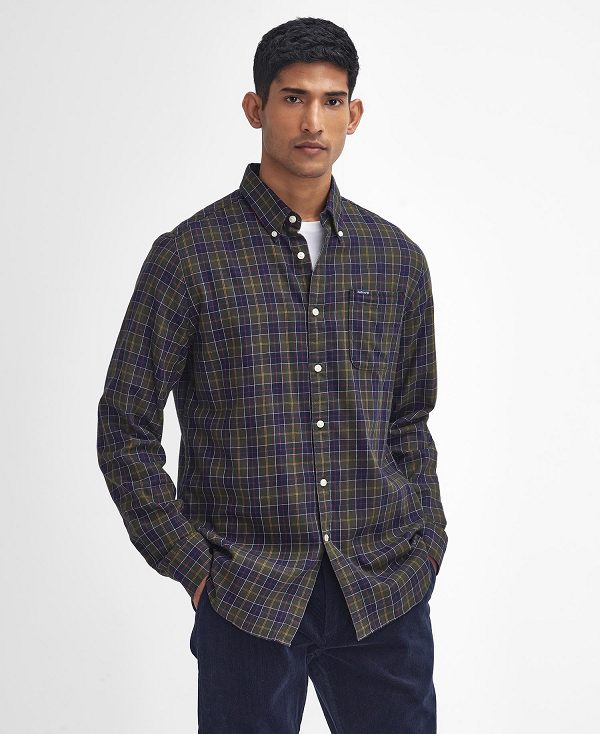 Barbour Lanark Tailored Long-sleeved Shirt Flerfarvede | BABO87843