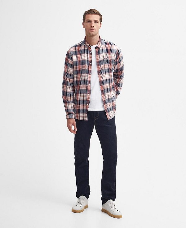 Barbour Laneskin Tailored Long-sleeved Shirt Flerfarvede | BABO87743