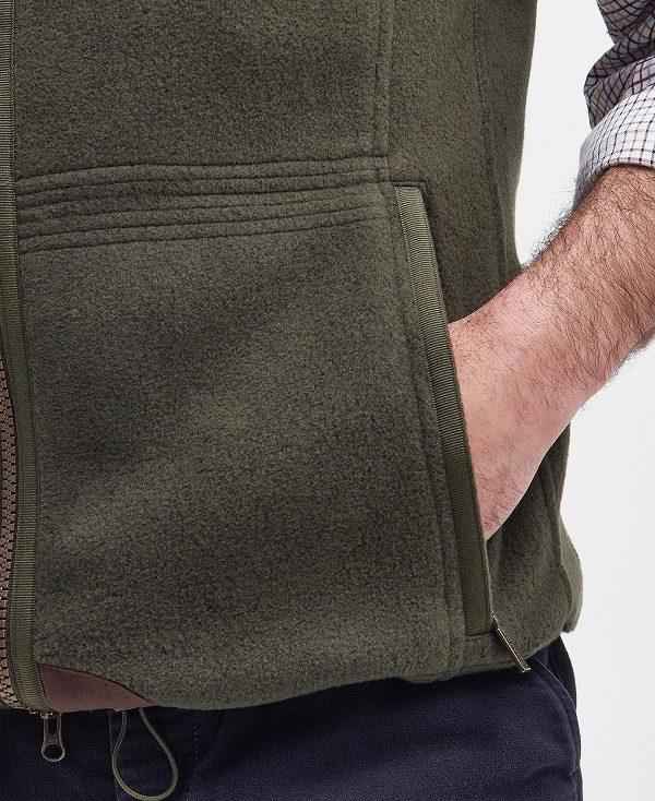 Barbour Langdale Fleece Gilet Olivengrøn | BABO88701