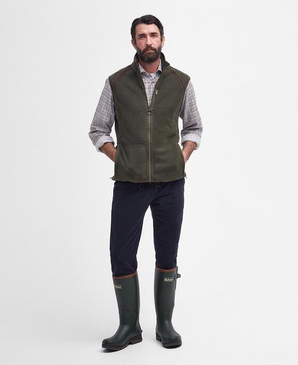 Barbour Langdale Fleece Gilet Olivengrøn | BABO88701