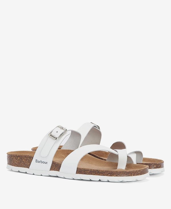 Barbour Langton Sandals Hvide | BABO89904