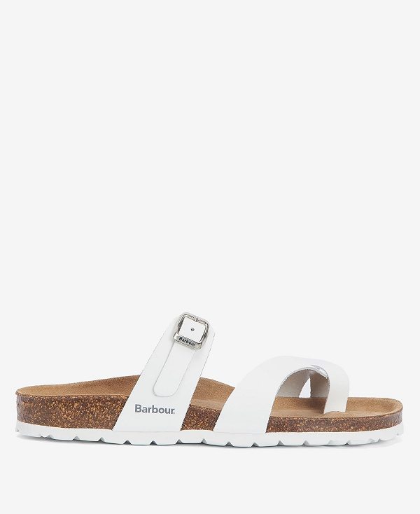 Barbour Langton Sandals Hvide | BABO89904