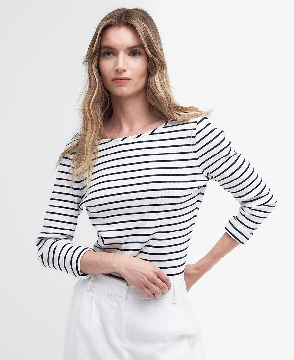 Barbour Langton Striped T-shirt Striber | BABO89551