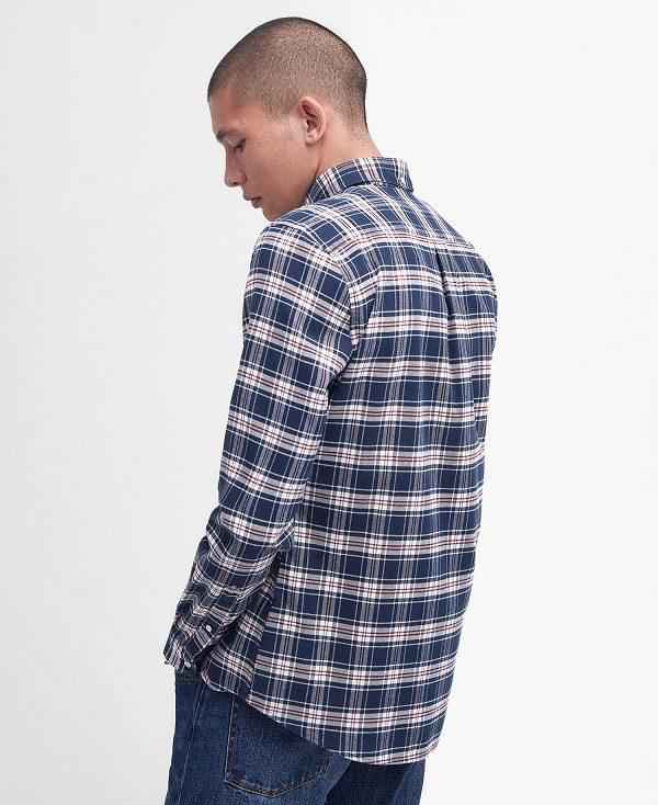 Barbour Langton Tailored Shirt Mørkeblå | BABO87663