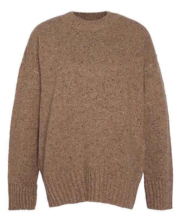 Barbour Lavensdale Crew Neck Jumper Beige | BABO89723