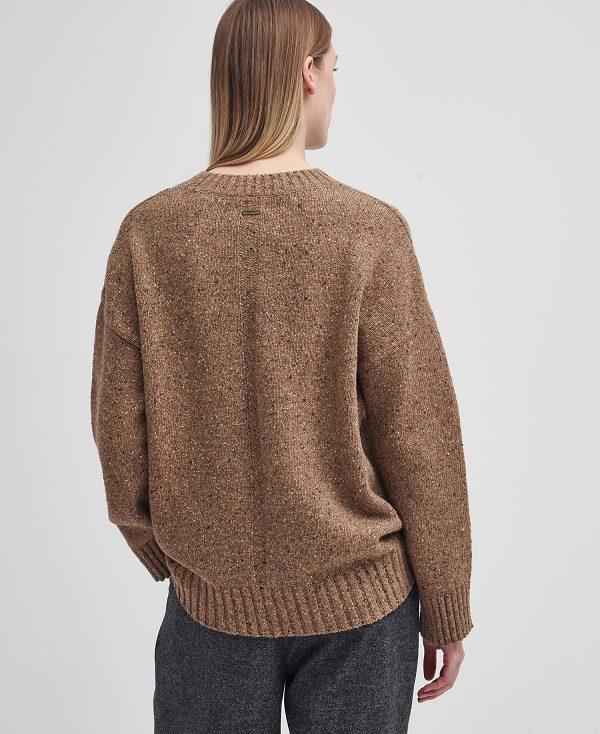 Barbour Lavensdale Crew Neck Jumper Beige | BABO89723