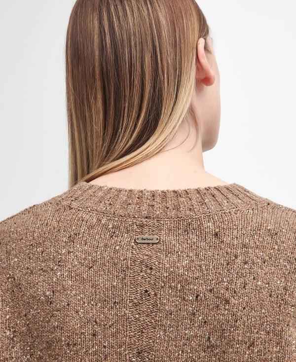 Barbour Lavensdale Crew Neck Jumper Beige | BABO89723