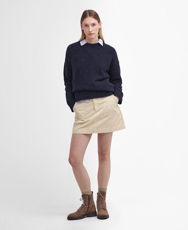 Barbour Lavensdale Crew Neck Jumper Mørkeblå | BABO89704