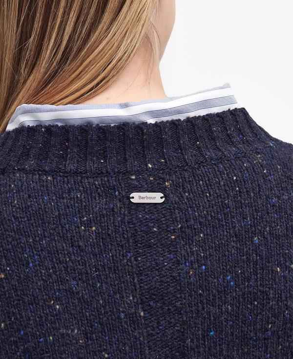 Barbour Lavensdale Crew Neck Jumper Mørkeblå | BABO89704