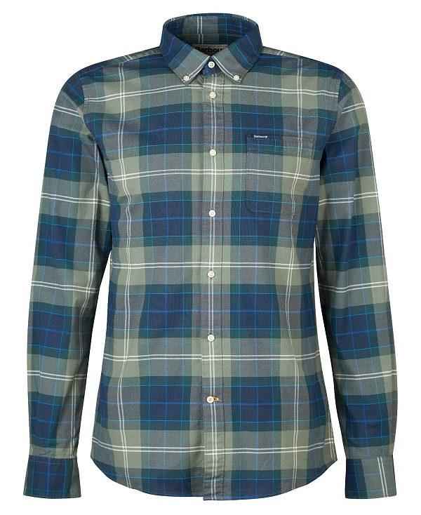 Barbour Lewis Tailored Long-sleeved Shirt Blå | BABO87608