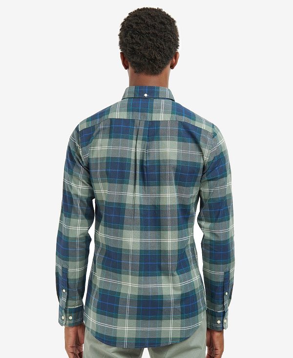 Barbour Lewis Tailored Long-sleeved Shirt Blå | BABO87608