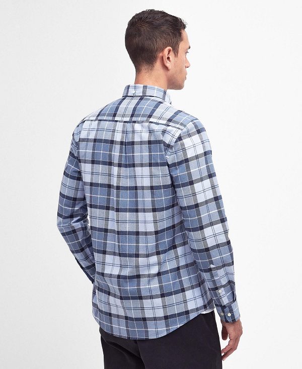 Barbour Lewis Tailored Long-sleeved Shirt Blå | BABO87718