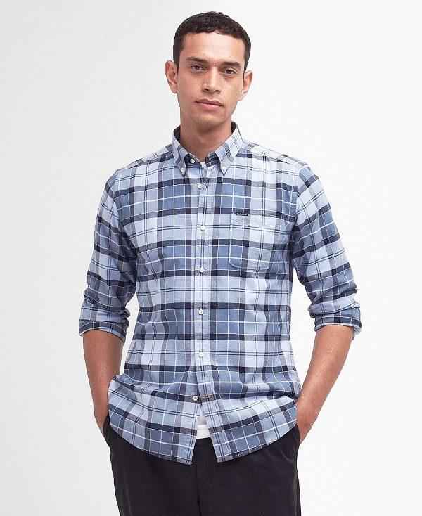 Barbour Lewis Tailored Long-sleeved Shirt Blå | BABO87718