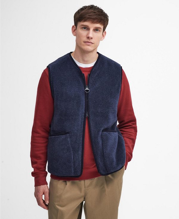 Barbour Liddesdale Fleece Vest Mørkeblå | BABO88728