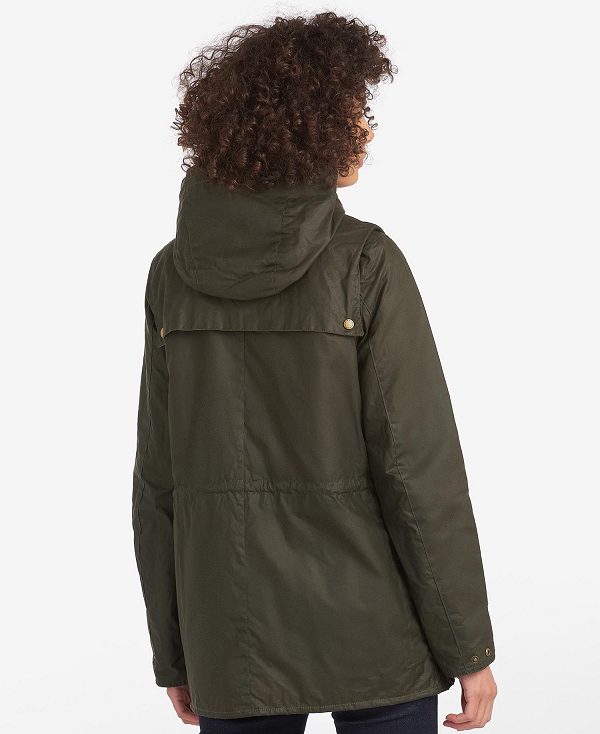 Barbour Lightweight Durham Waxed Jacket Olivengrøn | BABO89196