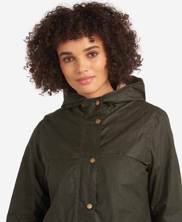 Barbour Lightweight Durham Waxed Jacket Olivengrøn | BABO89196