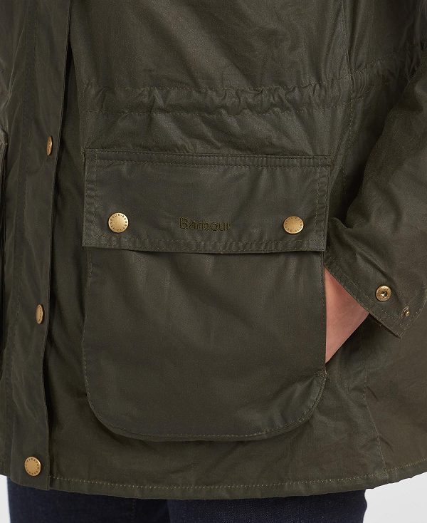 Barbour Lightweight Durham Waxed Jacket Olivengrøn | BABO89196